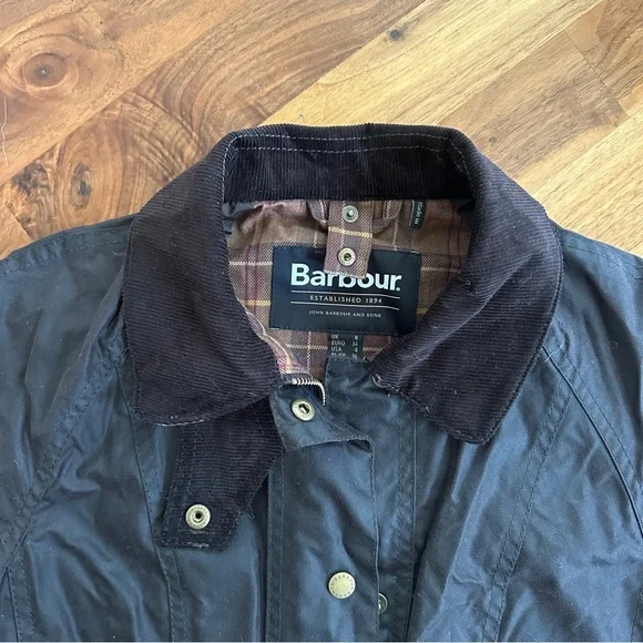Barbour Dark Brown Waxed Coat - Picture 3 of 8